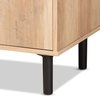 Baxton Studio Patterson Modern and Contemporary Modern Oak Brown Finished Wood 3-Door Kitchen Storage Cabinet 182-11289-Zoro